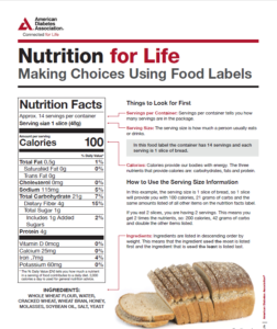 Making food choices using labels